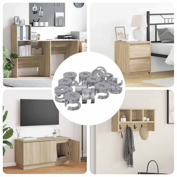 vidaXL &Kappa;&alpha;&mu;&pi;&alpha;&nu;&omicron;ύ&chi;&epsilon;&sigmaf; &beta;ί&delta;&epsilon;&sigmaf; 12 pcs &Alpha;&sigma;&eta;&mu;ί 15 x 11,5 mm &Mu;έ&tau;&alpha;&lambda;&lambda;&omicron;