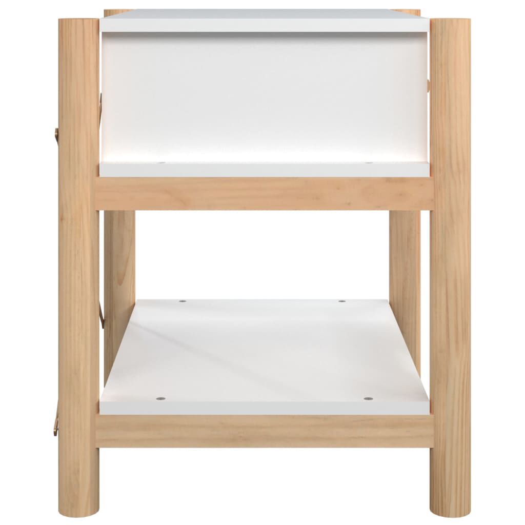 vidaXL Κομοδίνα 2 τεμ. Λευκά 42 x 38 x 45 εκ. από Επεξεργασμένο Ξύλο