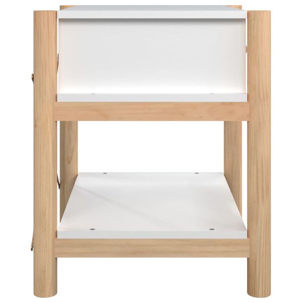 vidaXL Κομοδίνα 2 τεμ. Λευκά 42 x 38 x 45 εκ. από Επεξεργασμένο Ξύλο