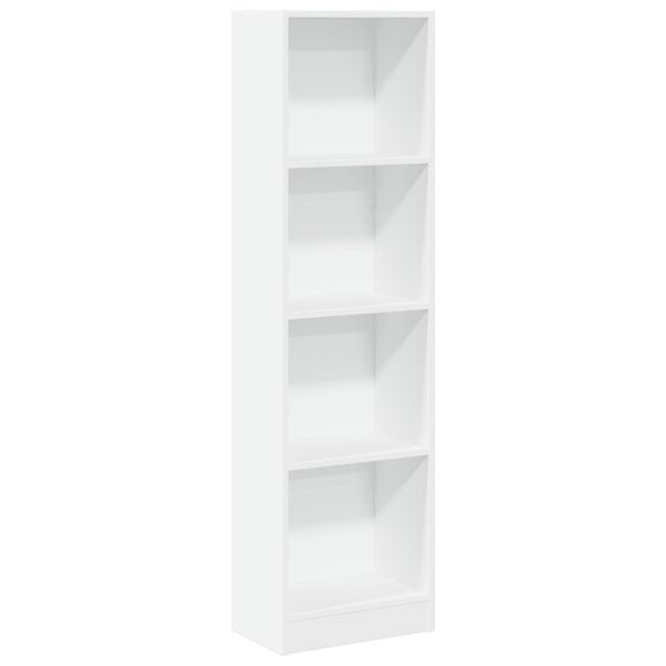 vidaXL Βιβλιοθήκη Λευκή 40x24x143 εκ. από Επεξεργασμένο Ξύλο