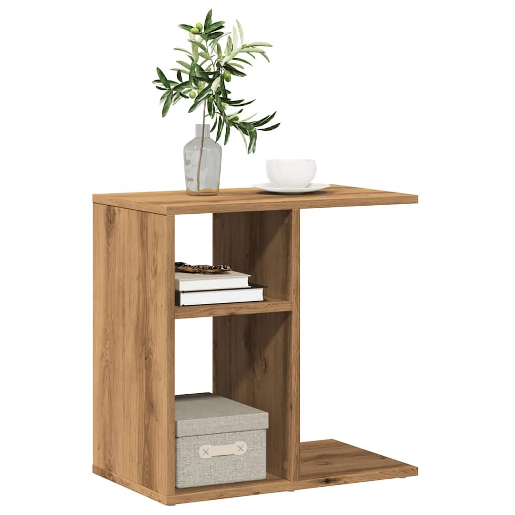 vidaXL Side Table Artisan Oak 50x30x50 cm Κατασκευασμένο ξύλο