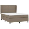 vidaXL &Kappa;&rho;&epsilon;&beta;ά&tau;&iota; Boxspring &mu;&epsilon; &Sigma;&tau;&rho;ώ&mu;&alpha; Taupe 140x200 &epsilon;&kappa;. &Upsilon;&phi;&alpha;&sigma;&mu;ά&tau;&iota;&nu;&omicron;
