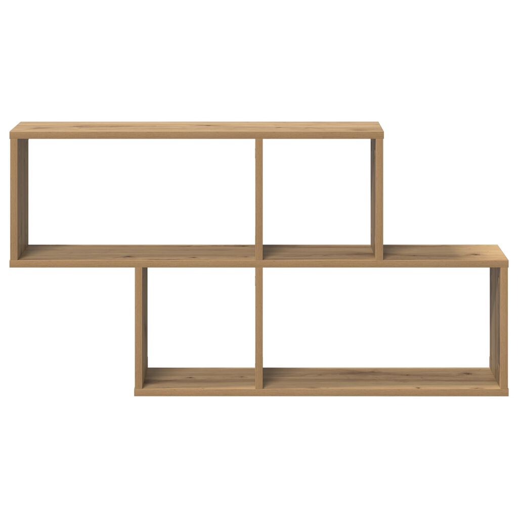 vidaXL Ράφι τοίχου artisan δρυς 100 x 20 x 53 εκ Επεξεργασμένο ξύλο