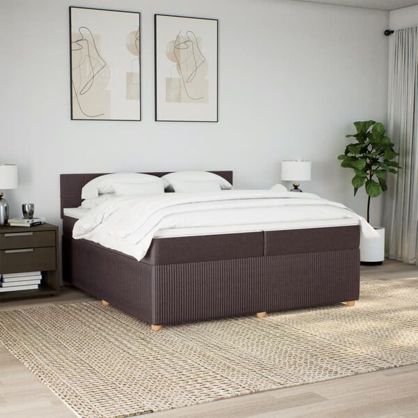 vidaXL &Kappa;&rho;&epsilon;&beta;ά&tau;&iota; Boxspring &mu;&epsilon; &Sigma;&tau;&rho;ώ&mu;&alpha; &Sigma;&kappa;&omicron;ύ&rho;&omicron; &Kappa;&alpha;&phi;έ 200x200 &epsilon;&kappa;. &Upsilon;&phi;&alpha;&sigma;&mu;ά&tau;&iota;&nu;&omicron;