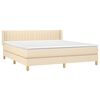 vidaXL &Kappa;&rho;&epsilon;&beta;ά&tau;&iota; Boxspring &mu;&epsilon; &Sigma;&tau;&rho;ώ&mu;&alpha; &Kappa;&rho;&epsilon;&mu; 180x200 &epsilon;&kappa;. &Upsilon;&phi;&alpha;&sigma;&mu;ά&tau;&iota;&nu;&omicron;