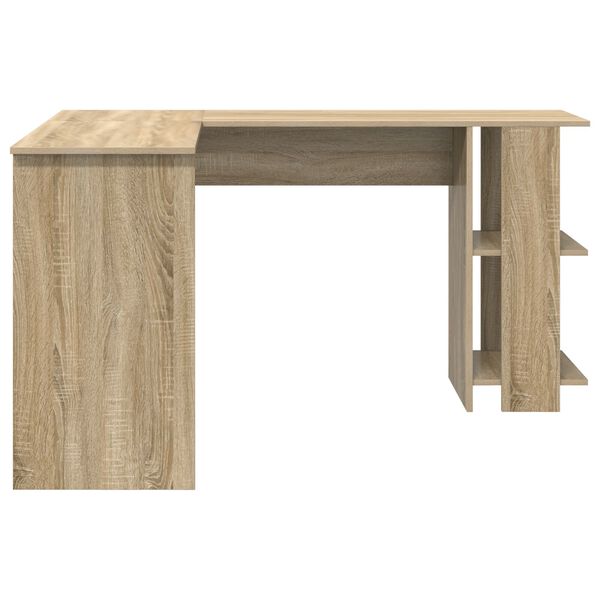 vidaXL Γωνιακό Γραφείο με Αποθήκευση Sonoma Oak 140x113,5x75cm