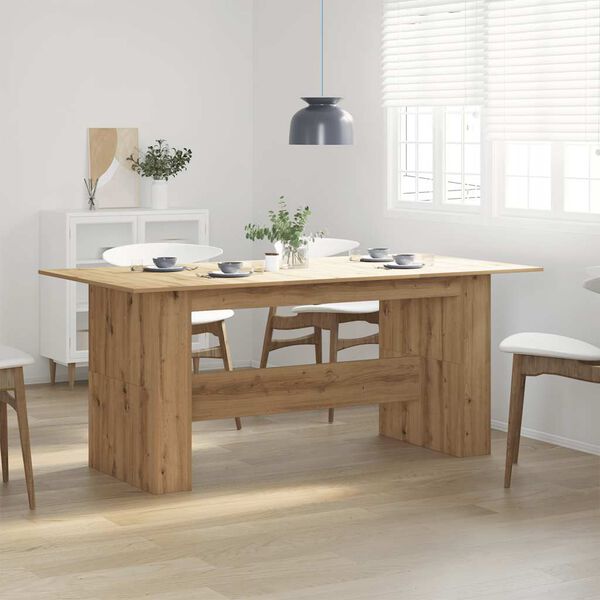 vidaXL Τραπεζαρία Artisan Oak 180x90x76 cm Ξύλινη κατασκευή