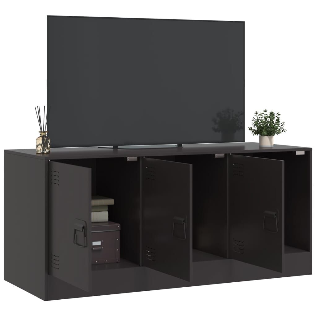 vidaXL Έπιπλο Τηλεόρασης Μαύρο 99x39x44 εκ. από Ατσάλι