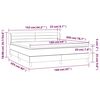 vidaXL Κρεβάτι Boxspring με Στρώμα Σκούρο Καφέ 160x200 εκ Υφασμάτινο