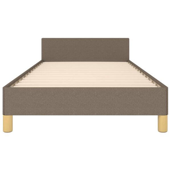 vidaXL Σκελετός Κρεβατιού Χωρίς Στρώμα Taupe 100 x 200 εκ. Υφασμάτινο