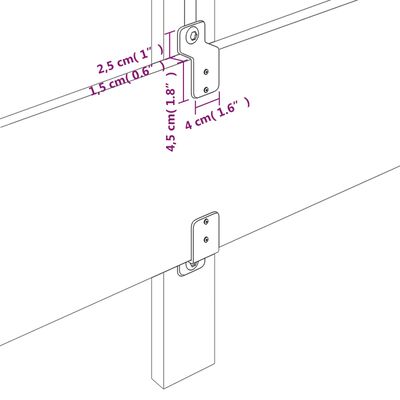 vidaXL Κεφαλάρι Κρεβατιού LED Μαύρο 183x16x118/128 εκ. Βελούδινο