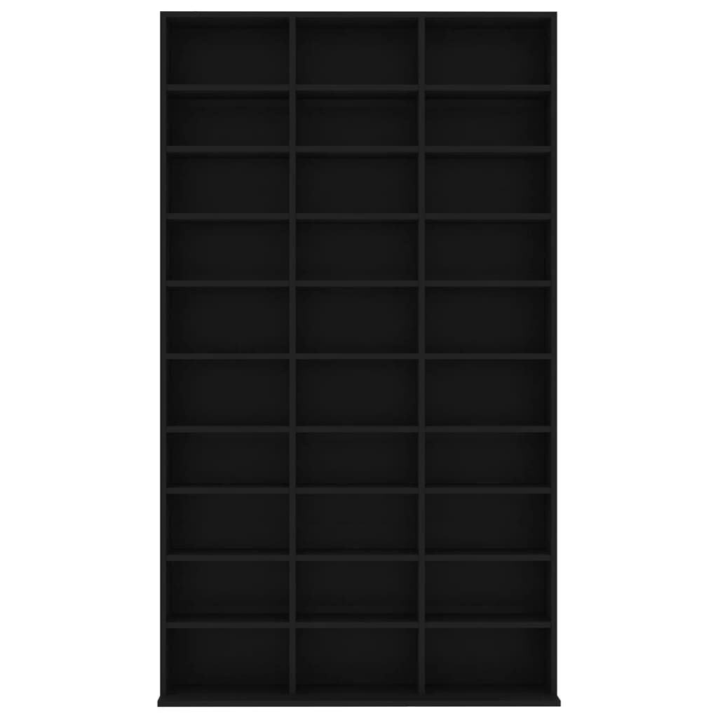 vidaXL Έπιπλο για CD Μαύρο 102 x 16 x 177,5 εκ. από Επεξεργασμένο Ξύλο