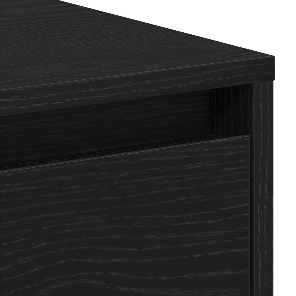 vidaXL Κομοδίνο Μαύρη Δρυς 45x34x44,5 εκ. Κατασκευασμένο Ξύλο