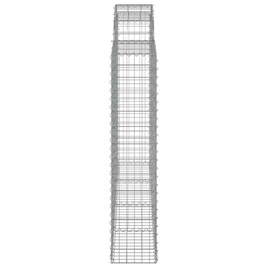 vidaXL Συρματοκιβώτια Τοξωτά 10 τεμ. 200x30x140/160 εκ. Γαλβαν. Ατσάλι
