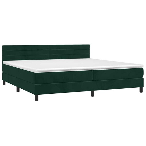 vidaXL &Kappa;&rho;&epsilon;&beta;ά&tau;&iota; Boxspring &mu;&epsilon; &Sigma;&tau;&rho;ώ&mu;&alpha; &Sigma;&kappa;&omicron;ύ&rho;&omicron; &Pi;&rho;ά&sigma;&iota;&nu;&omicron; 200x200&epsilon;&kappa;. &Beta;&epsilon;&lambda;&omicron;ύ&delta;&iota;&nu;&omicron;
