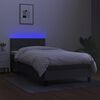 vidaXL &Kappa;&rho;&epsilon;&beta;ά&tau;&iota; Boxspring &mu;&epsilon; &Sigma;&tau;&rho;ώ&mu;&alpha; & LED &Sigma;&kappa;.&Gamma;&kappa;&rho;&iota; 90x190 &epsilon;&kappa;. &Upsilon;&phi;&alpha;&sigma;&mu;ά&tau;&iota;&nu;&omicron;