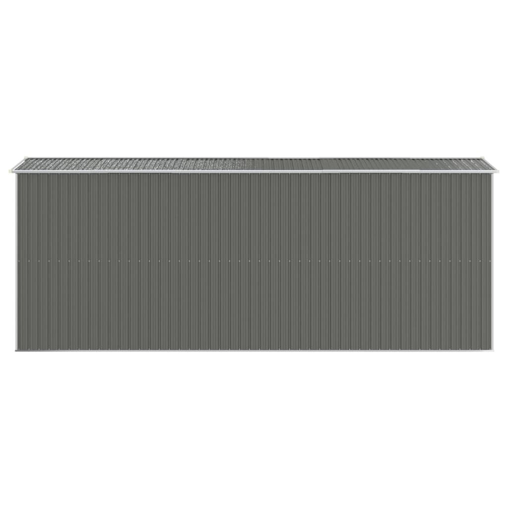 vidaXL Αποθήκη Κήπου Ανοιχτό γκρι 192x523x223 εκ. Γαλβανισμένο Ατσάλι