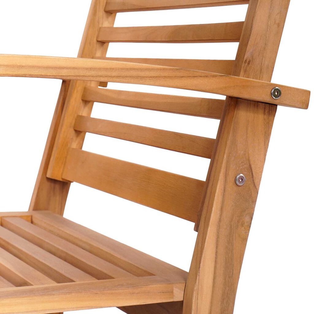 vidaXL Καρέκλες Κήπου 2 pcs Καστανό 60 x 65 x 76.5 εκ Μασίφ ξύλο teak