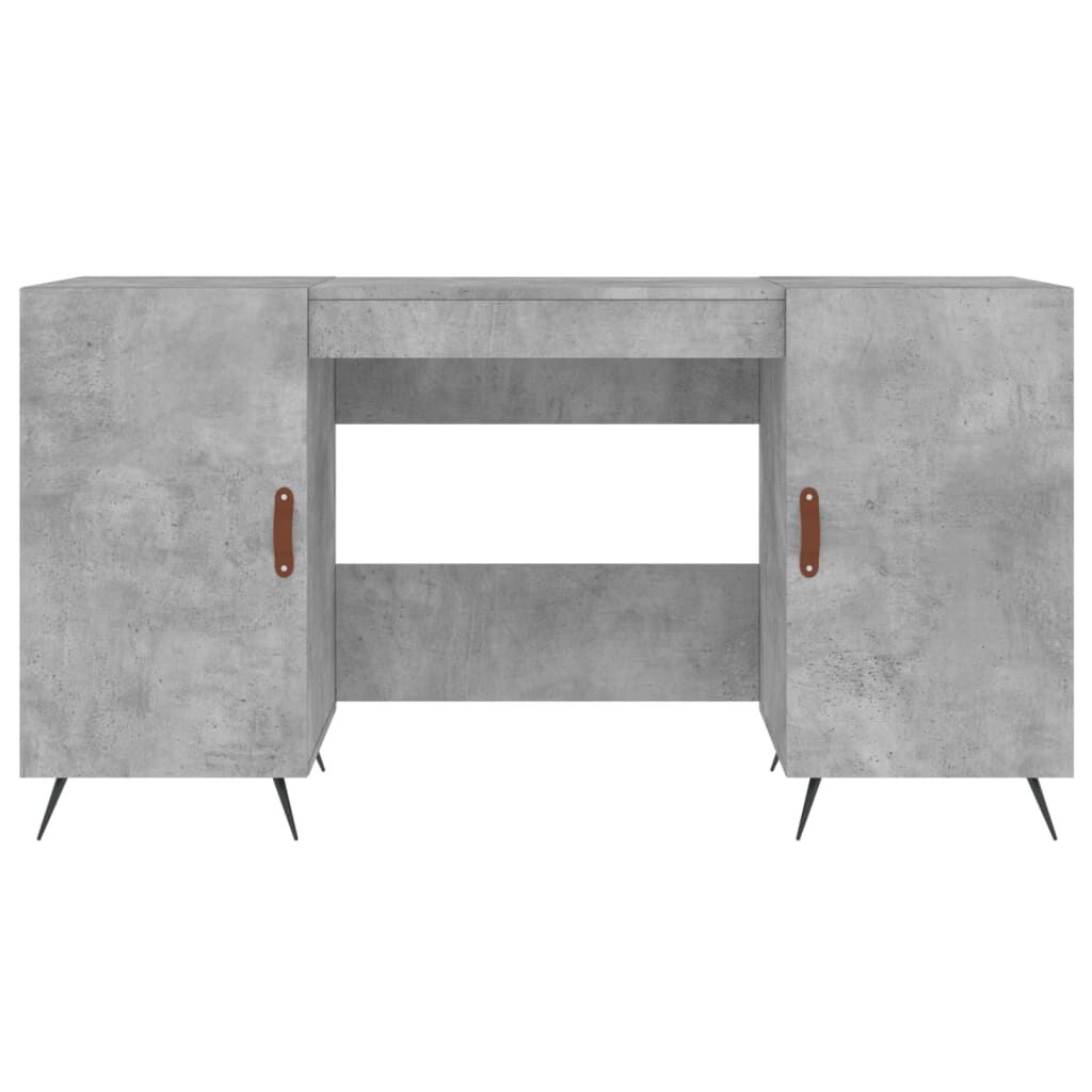 vidaXL Γραφείο Γκρι Σκυροδέματος 140 x 50 x 75 εκ. από Επεξεργ. Ξύλο