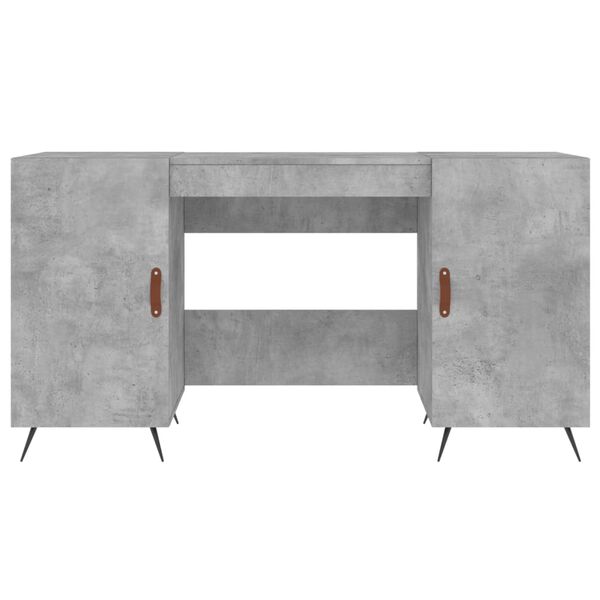 vidaXL Γραφείο Γκρι Σκυροδέματος 140 x 50 x 75 εκ. από Επεξεργ. Ξύλο