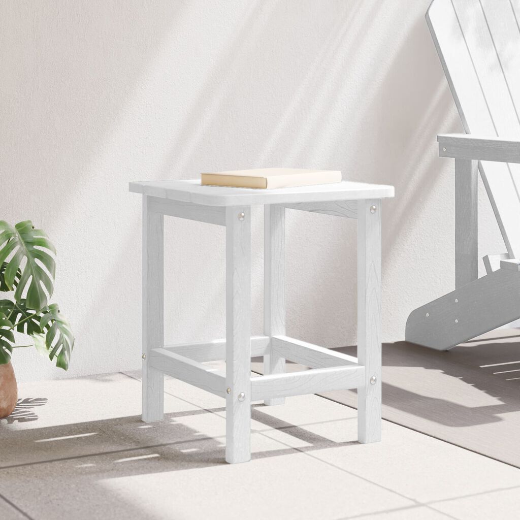 vidaXL Τραπέζι Adirondack Λευκό 38x38x45 εκ. HDPE
