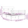 vidaXL Πλαίσιο Κρεβατιού με Κεφαλάρι από Μασίφ Ξύλο Small Double