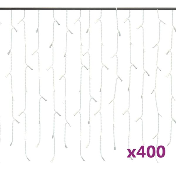 vidaXL Κουρτίνα LED Φωτάκια Σταλακτίτες 10μ. 400 LED Πολύχρωμα 8 Λειτ.