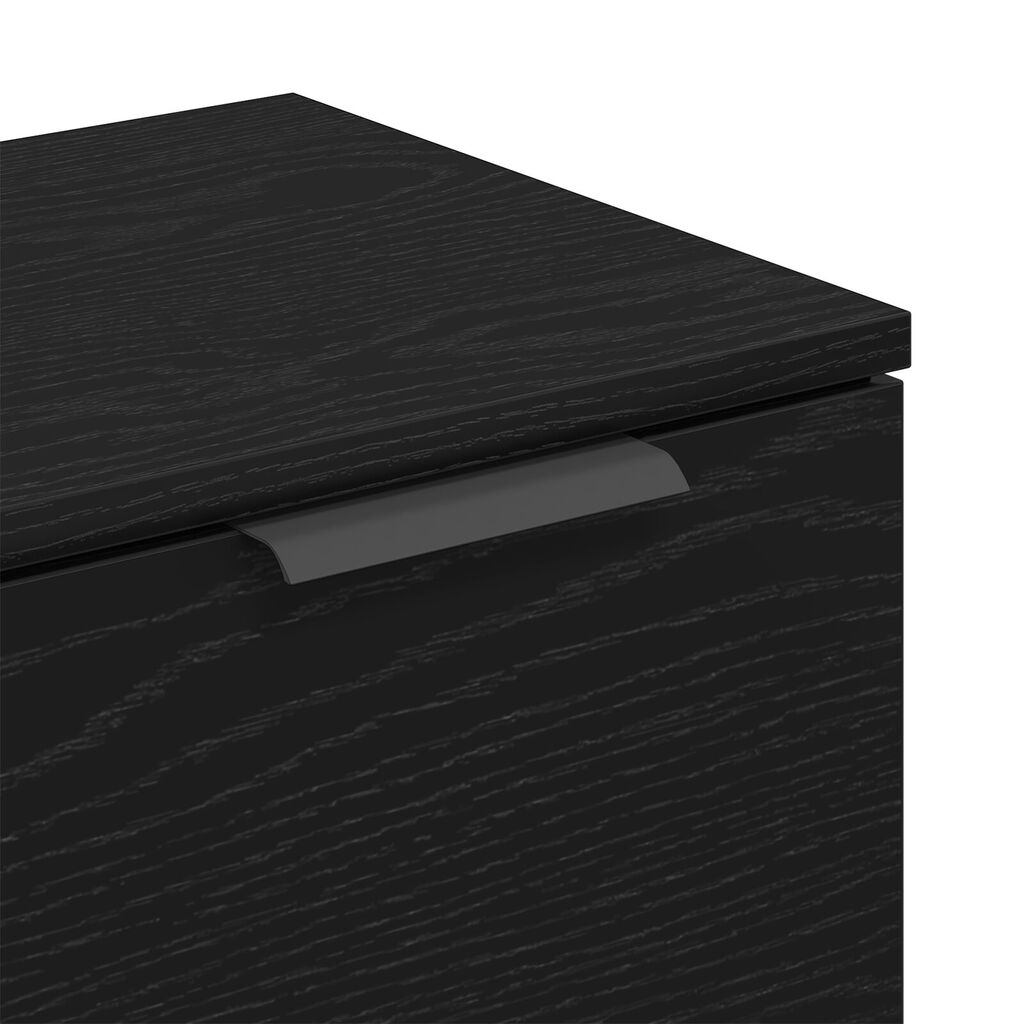 vidaXL Μαύρο Οξιά Κονσόλα 60x30x70 εκ Επεξεργασμένο Ξύλο