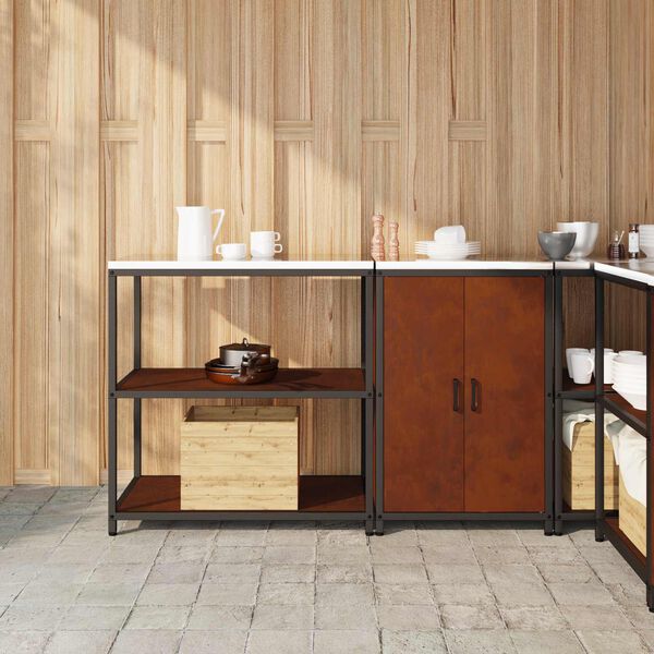 vidaXL &Sigma;&epsilon;&tau; &Alpha;&pi;&omicron;&theta;ή&kappa;&epsilon;&upsilon;&sigma;&eta;&sigmaf; &Kappa;&omicron;&upsilon;&zeta;ί&nu;&alpha;&sigmaf; &mu;&epsilon; &rho;ά&phi;&iota; &mu;&epsilon; &alpha;&pi;&omicron;&theta;ή&kappa;&epsilon;&upsilon;&sigma;&eta; 2 pcs &Sigma;&kappa; rusty