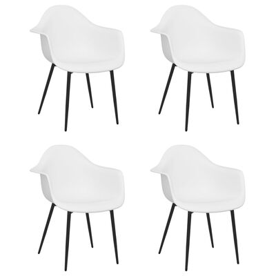 vidaXL Καρέκλες Τραπεζαρίας 4 τεμ. Λευκές από Πολυπροπυλένιο