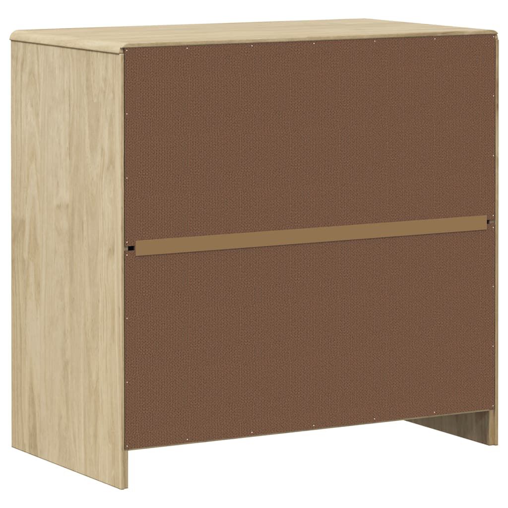 vidaXL Ντουλάπι SAUDA Δρυς 80x43x75,5 εκ. από Μασίφ Ξύλο Πεύκου