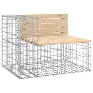 vidaXL Παγκάκι Κήπου Συρματοκιβώτιο 92x71x65,5 εκ. Μασίφ Ξύλο Πεύκου