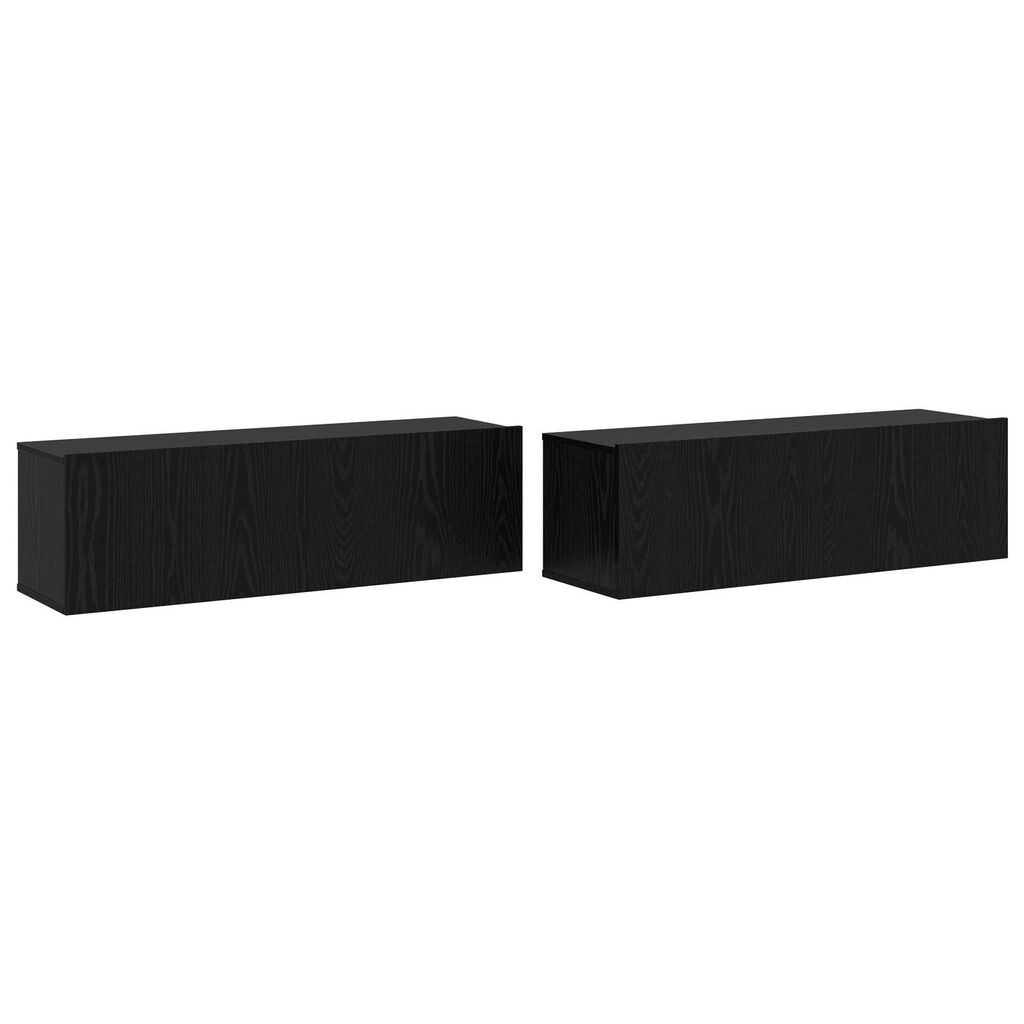 vidaXL Σετ Ντουλάπας Τηλεόρασης 3 pcs Μαύρη δρυς 200 x 30 x 30 cm
