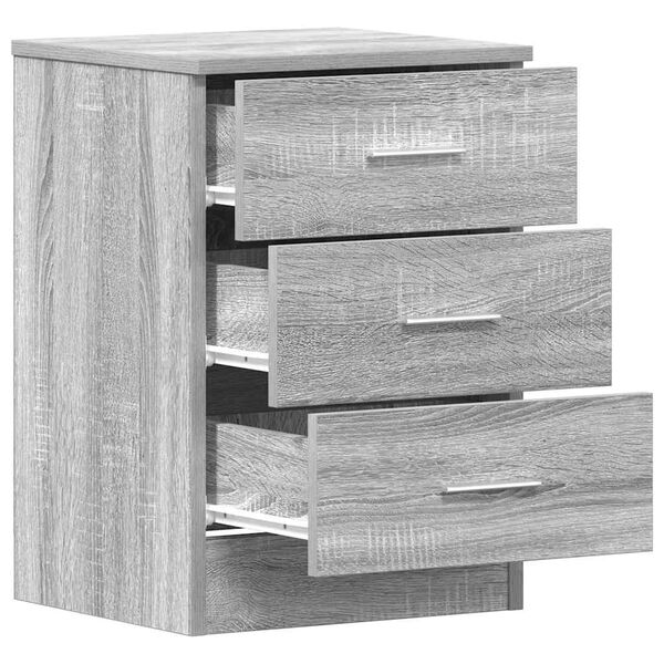vidaXL Κομοδίνα 2 Τεμ. Γκρι Sonoma 38x35x56 εκ. από Επεξεργασμένο Ξύλο