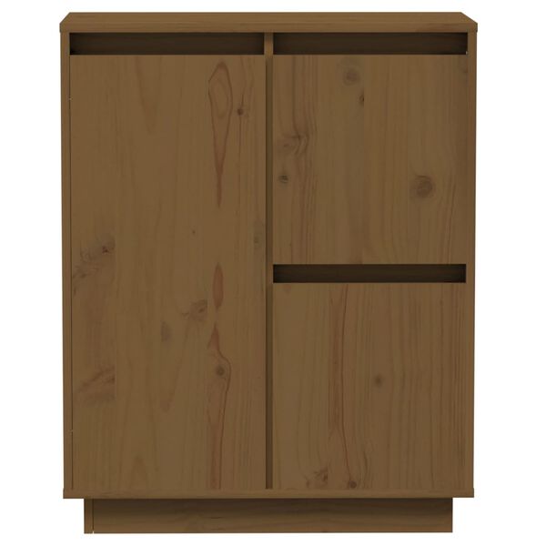vidaXL Ντουλάπι Καφέ Μελί 60 x 34 x 75 εκ. από Μασίφ Ξύλο Πεύκου