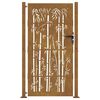 vidaXL Πόρτα Κήπου από Μπαμπού με Σχέδιο από Ατσάλι Corten 105 x 205 εκ.
