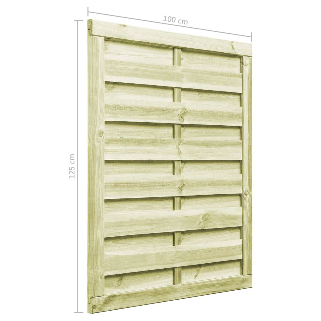 vidaXL Πόρτα Φράχτη Πράσινη 100 x 125 εκ. Εμποτισμένο Ξύλο Πεύκου