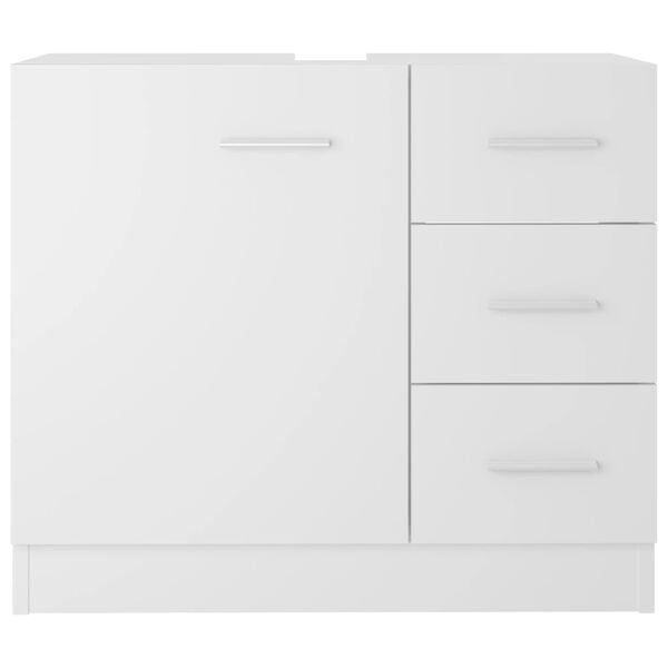 vidaXL Ντουλάπι Νιπτήρα Λευκό 63x30x54 εκ. Επεξ. Ξύλο