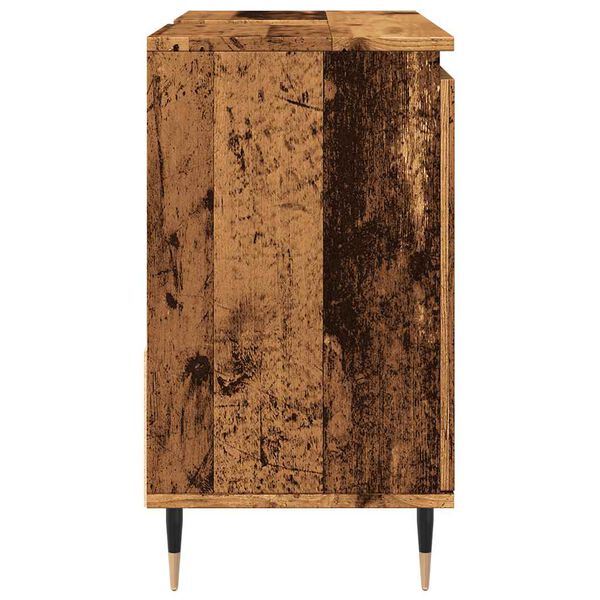 vidaXL Ντουλάπι μπάνιου Παλιό ξύλο 65x33x60 cm Κατασκευασμένο ξύλο
