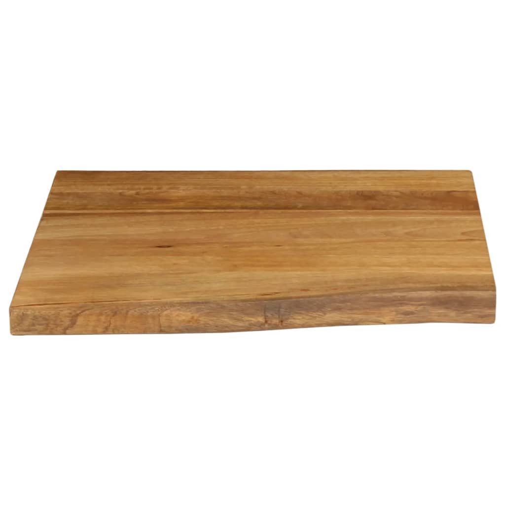 vidaXL Επιφάνεια Τραπεζιού 80x80x2,5 εκ. Live Edge Μασίφ Ξύλο Μάνγκο