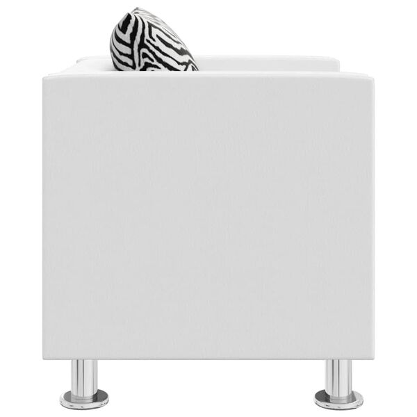 vidaXL Πολυθρόνα Λευκή από Συνθετικό Δέρμα