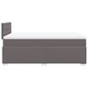 vidaXL Κρεβάτι Boxspring με Στρώμα Γκρι 120x190εκ. από Συνθετικό Δέρμα