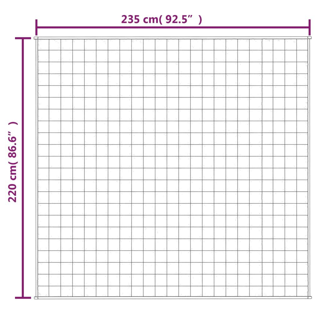 vidaXL Κουβέρτα Βαρύτητας Γκρι 220 x 235 εκ. 11 κ. Υφασμάτινη