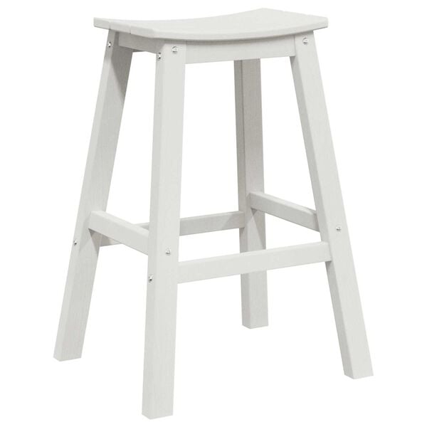 vidaXL Μπαρ σκαμπό 2 pcs Λευκό 52 x 43 x 73.5εκ Πλαστικό