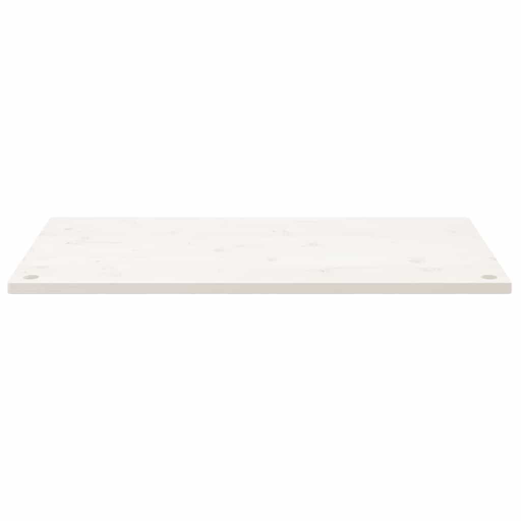 vidaXL Επιφάνεια Γραφείου Λευκή 100x60x2,5 εκ. από Μασίφ Ξύλο Πεύκου