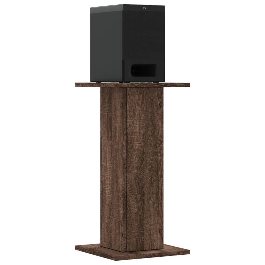 vidaXL Βάσεις Ηχείων 2 Τεμ. Καφέ Δρυς 30x30x60 εκ. Επεξεργασμένο Ξύλο