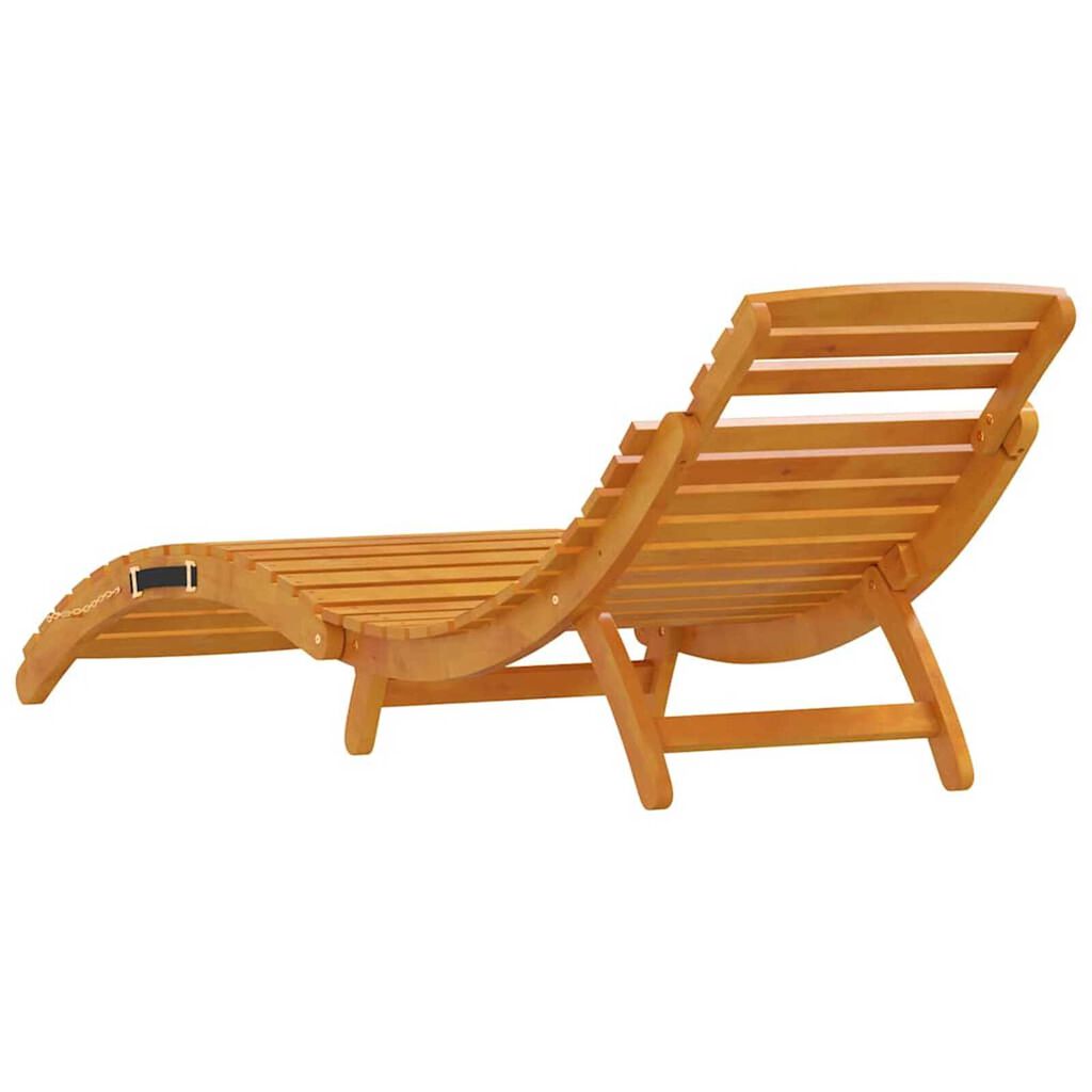 vidaXL Ξαπλώστρα 2 pcs Καφέ 55 x 184 x 64cm Μασίφ ξύλο ακακίας