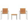 vidaXL ΞαπλώστραΉλιου 3-πρόσωπο 3 pcs Καφέ 200x60x88εκ Στερεό Ακακία