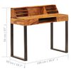 vidaXL Γραφείο 110 x 50 x 94 εκ. από Μασίφ Ξύλο Ακακίας και Ατσάλι