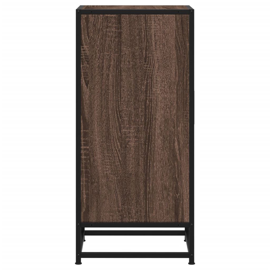 vidaXL Ραφιέρα Καφέ Δρυς 35,5x35x76 εκ. Επεξ. Ξύλο + Μέταλλο